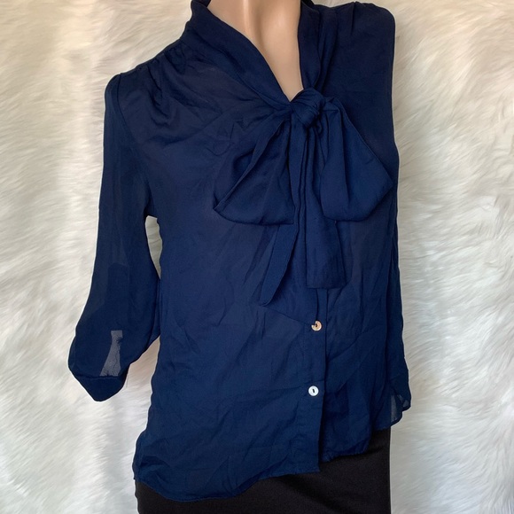 Lovoosh Tie Neck Blouse - Picture 3 of 9